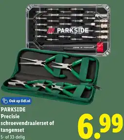 Lidl Parkside Precisie schroevendraaierset of tangenset aanbieding