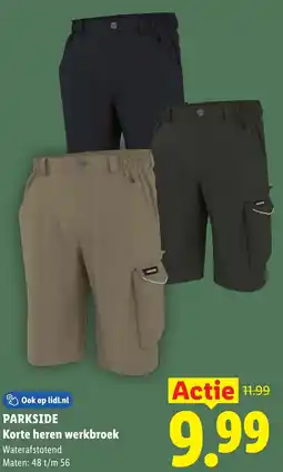 Lidl Parkside Korte heren werkbroek aanbieding