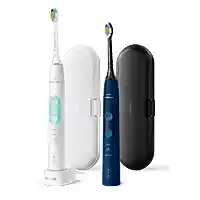 Bol.com Philips 5100 series HX6851/34 - Sonische tandenborstel - Wit en blauw aanbieding