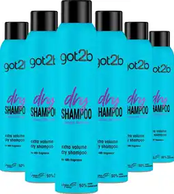 Bol.com Got2b Fresh & Fabulous Droogshampoo - Volume - Frisheid - 48u Hold - Voordeelverpakking - 6x 200ml aanbieding