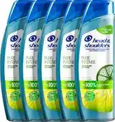 Bol.com Head & Shoulders Pure Intense Oil Control - Anti-roos - Shampoo - Met Citrus - 5 x 250ml aanbieding