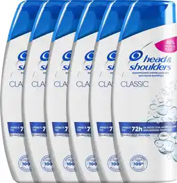 Bol.com Head & Shoulders Classic Anti-Roos Shampoo - Voordeelverpakking - 6 x 285 ml aanbieding