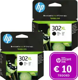 Bol.com HP 302XL - Inktcartridge - Origineel - 2x 302XL Zwart + Instant Ink tegoed aanbieding