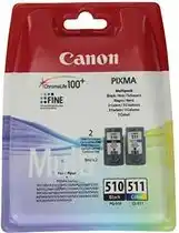 Bol.com Canon PG-510 / CL-511 - Inktcartridge / Zwart / Kleur aanbieding