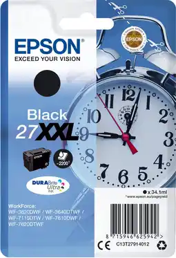 Bol.com Epson 27XXL (T2791) - Inktcartridge / Zwart / Extra Hoge Capaciteit aanbieding
