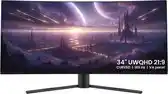 Bol.com GAME HERO 34 inch Ultrawide Curved Gaming Monitor Zwart - 165 Hz - 1ms aanbieding