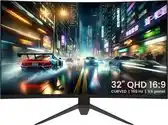 Bol.com GAME HERO Curved QHD VA Gaming Monitor - 32 inch - 165hz - 1ms aanbieding