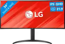 Bol.com LG 34WP85C-B 34 Inch UltraWide QHD IPS Curved Monitor aanbieding