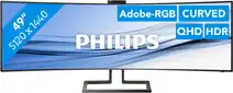Bol.com Philips 499P9H - UltraWide Dual QHD Curved - USB-C - VA Monitor - 49 inch aanbieding