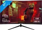 Bol.com RAIDER Pro Gaming Monitor - FreeSync/G-Sync - 165Hz - Curved - 27 inch aanbieding