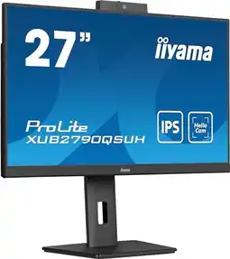 Bol.com iiyama ProLite XUB2790QSUH-B1 - 27 Inch - IPS - QHD - USB-Hub - Verstelbaar - Windows Hello Cam aanbieding