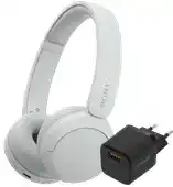 Coolblue Sony WH-CH520 Wit + BlueBuilt Quick Charge Oplader met Usb A Poort 18W Zwart aanbieding