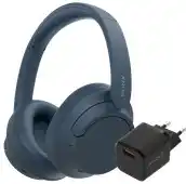 Coolblue Sony WH-CH720N Blauw + BlueBuilt Quick Charge Oplader met Usb A Poort 18W Zwart aanbieding
