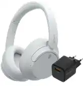 Coolblue Sony WH-CH720N Wit + BlueBuilt Quick Charge Oplader met Usb A Poort 18W Zwart aanbieding
