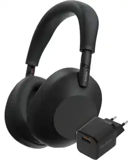 Coolblue Sony WH-1000XM6 Zwart + BlueBuilt Quick Charge Oplader aanbieding