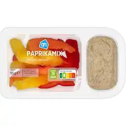 Albert Heijn AH Paprika rood geel met baba ganoush aanbieding