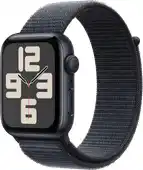 Bol.com Apple Watch SE 2024 - Smartwatch - GPS - 44mm - Midnight Aluminium Case - Ink Sport Loop aanbieding