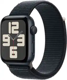 Bol.com Apple Watch SE - 44mm - Midnight Aluminium Case with Midnight Sport Loop aanbieding