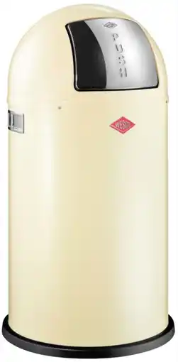 Bol.com WESCO Pushboy Prullenbak | 50 Liter | Metaal - Amandel | Vuilnisbak - Made in Germany aanbieding