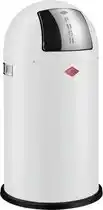 Bol.com WESCO Pushboy Prullenbak | 50 Liter | Metaal - Mat wit | Vuilnisbak - Made in Germany aanbieding