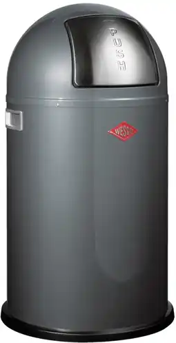 Bol.com WESCO Pushboy Junior Prullenbak | 22 Liter | Metaal - Grafiet | Vuilnisbak - Made in Germany aanbieding