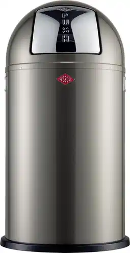 Bol.com Wesco Pushboy Prullenbak - Afvalbak Wesco - 50 Liter - Grafiet aanbieding