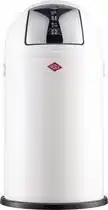 Bol.com Wesco Pushboy Prullenbak - Afvalbak Wesco - 50 Liter - Wit aanbieding