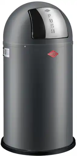 Bol.com WESCO Pushboy Prullenbak | 50 Liter | Metaal - Mat grafiet | Vuilnisbak - Made in Germany aanbieding