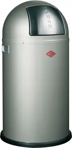 Bol.com Wesco Pushboy Prullenbak 50 Liter - Zilver aanbieding