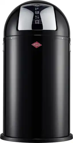 Bol.com Wesco Pushboy Prullenbak - Afvalbak Wesco - 50 Liter - Zwart aanbieding