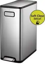 Bol.com EKO - Ecofly pedaalemmer 45 liter - Stainless steel Plastic - mat RVS - Prullenbak aanbieding