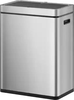 Bol.com EKO - Mirage Plus Sensor Recycler 30+30 liter - Stainless steel Plastic - mat RVS - Prullenbak aanbieding