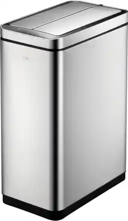 Bol.com EKO - DeLuxe Phantom Sensor Bin 45 liter - Stainless steel Polypropylene - mat RVS - Prullenbak aanbieding