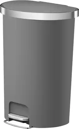 Bol.com EKO - Hana pedaalemmer halfrond 55 liter - Plastic - grijs - Prullenbak aanbieding