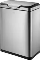 Bol.com EKO - Touch Pro 45 liter - Stainless steel Plastic - mat RVS - Prullenbak aanbieding