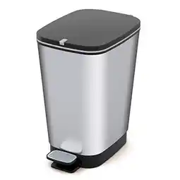 Bol.com Kis Chic Bin Pedaalemmer - 50 l - Zilver - Maat L aanbieding
