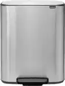Bol.com Brabantia Bo Prullenbak - 2 x 30 liter - Afvalscheiding - Matt Steel Fingerprint Proof aanbieding