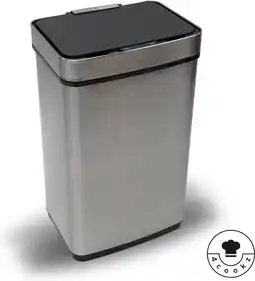 Bol.com 4cookz Prullenbak 60 liter Automatisch met Sensor - RVS Prullenbak - Zilver aanbieding