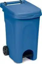 Bol.com Container 'Urban' - 60 liter - Kliko - Pedaalemmer - Met wielen - Blauw aanbieding