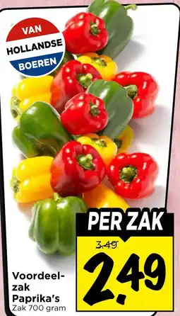 Vomar Voordeelmarkt Voordeel zak Paprika's aanbieding
