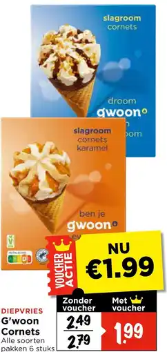 Vomar Voordeelmarkt G'woon Cornets aanbieding