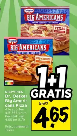 Vomar Voordeelmarkt Dr. Oetker Big Americans pizza aanbieding