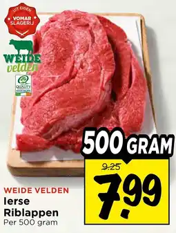 Vomar Voordeelmarkt lerse Riblappen Per 500 gram aanbieding