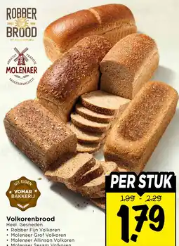 Vomar Voordeelmarkt Volkorenbrood aanbieding