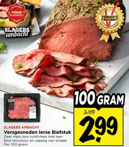 Vomar Voordeelmarkt Versgesneden lerse Biefstuk aanbieding