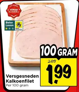 Vomar Voordeelmarkt Versgesneden Kalkoenfilet aanbieding