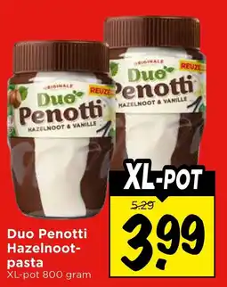 Vomar Voordeelmarkt Duo Penotti Hazelnoot pasta aanbieding