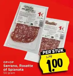 Vomar Voordeelmarkt Serrano, Rosette of Spianata aanbieding