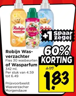 Vomar Voordeelmarkt Robijn Wasverzachter of Wasparfum aanbieding