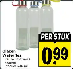 Vomar Voordeelmarkt Glazen Waterfles aanbieding